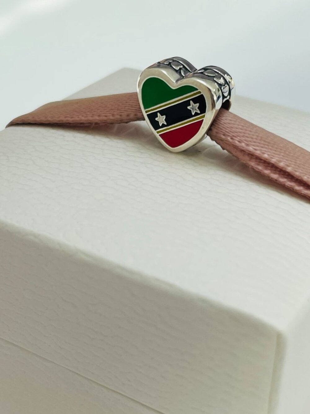Pandora St Kitts & Nevis Heart Charm Bead